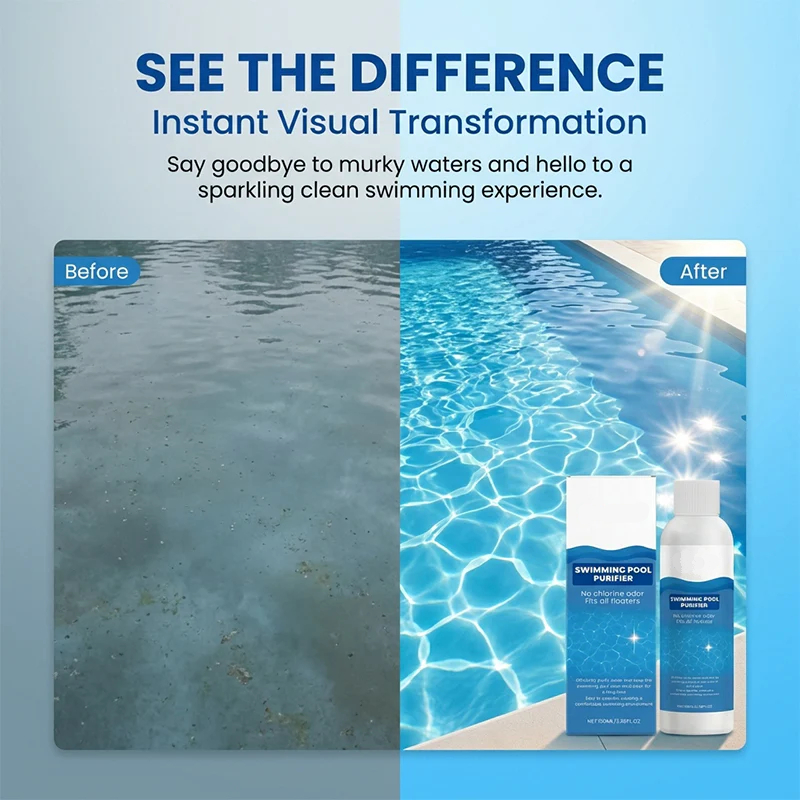 Effective Pool Water Purifier, Keeps Swimming Pool Water Clean & Clear
