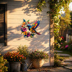 Hummingbird Bloom Metal Wall Art