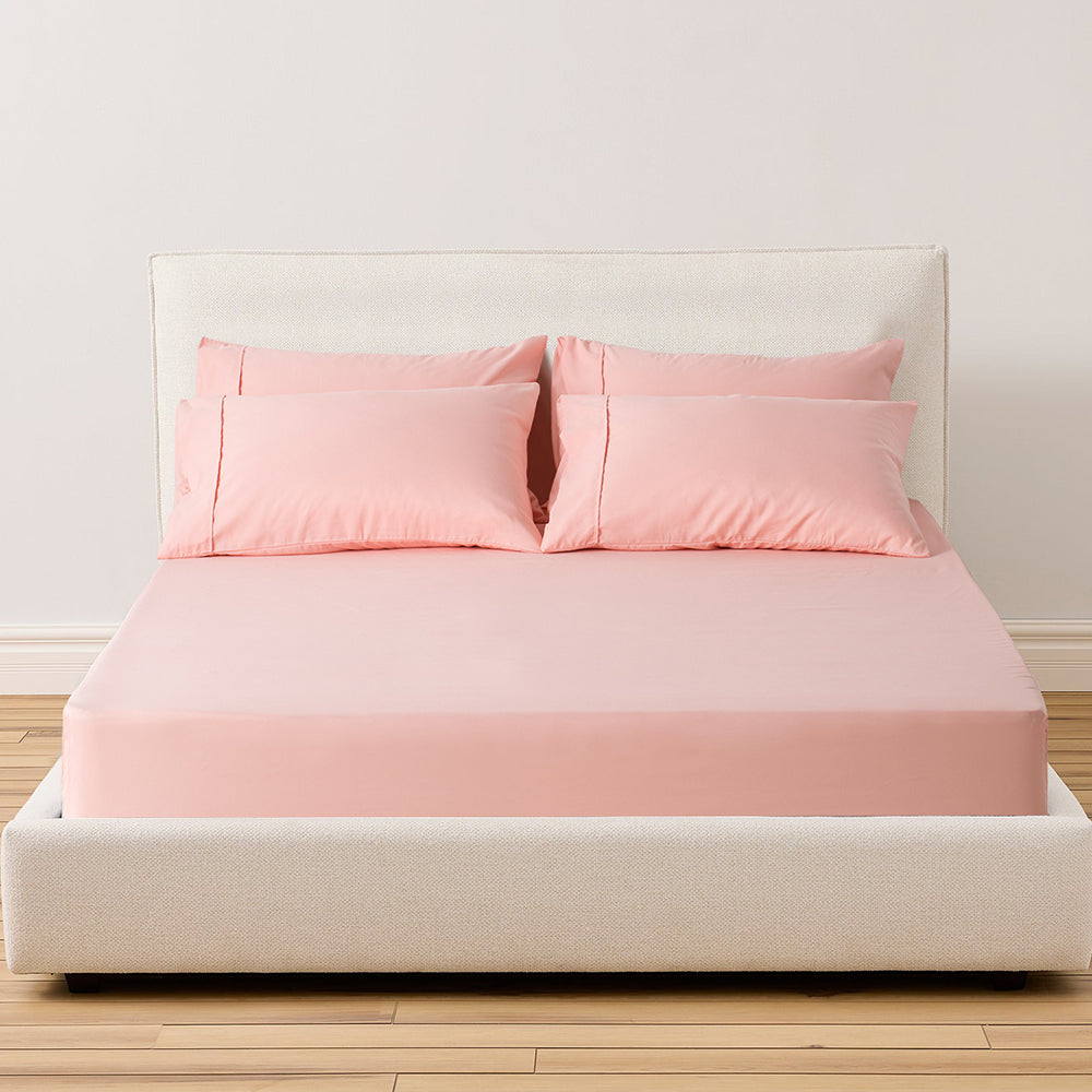 Kasentex Spring All Season Deep Pocket Fitted Sheet Set with Pillowcases, Room Decor, Graduation Gifts