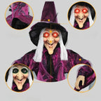 Life Size Animated Halloween Witch with Red Eyes