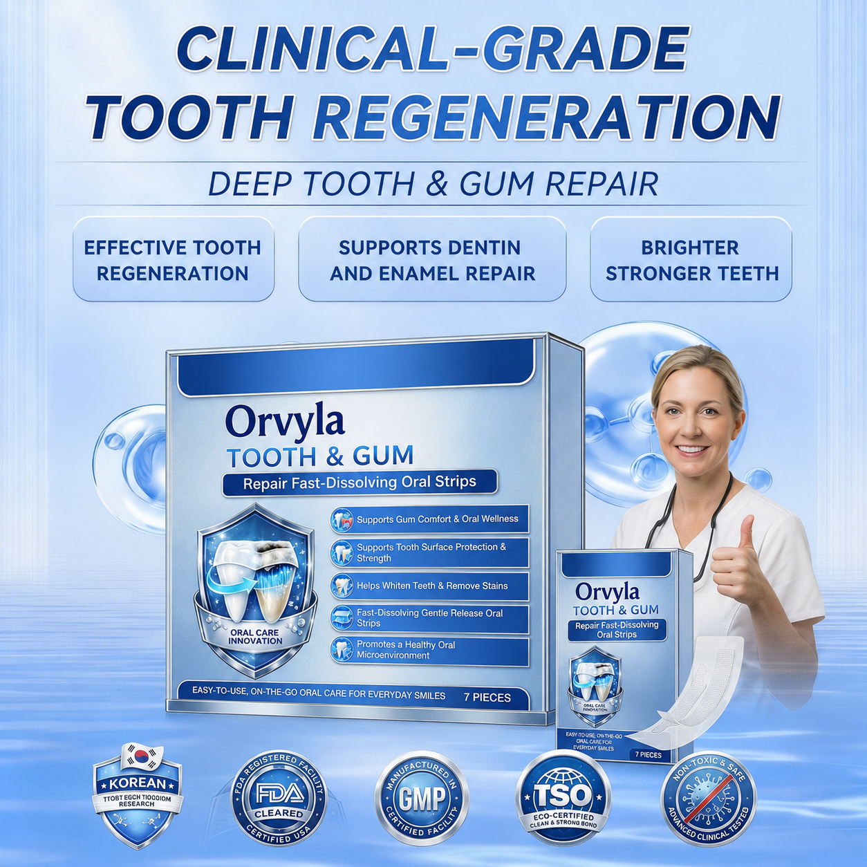 Fast-Dissolving Tooth & Gum Care Oral Strips – Daily Oral Wellness Support