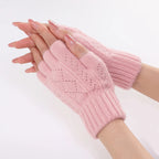 Soft Knit Fingerless Gloves for Winter