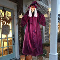 Animated Halloween Witch Decor with Sound and Glowing Eyes