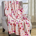 Valentine's Day Heart-Themed Throw Blanket – Ultra Plush, Soft, Cozy, and Luxurious Fleece, 50" x 60"