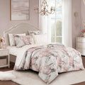 7 Piece Abstract Print Comforter Set with Bed Sheet Set, 22896