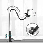 360° Rotating Universal Phone Stand with Flexible Spiral Base for Lazy Browsing
