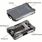RFID Aluminum Money Clip Wallet – Ultra-Thin, Holds 15 Cards