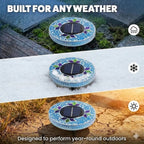 Mosaic Solar Disk Lights, Waterproof LED Outdoor In‑Ground Tabletop Lighting