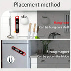 Digital Backlit Folding BBQ Kitchen Thermometer | Instant Read Meat Thermometer