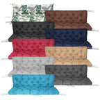 2-3 Seater Swing Cushion Replacement Swing Beach Pads with Backrest 8-Tie Straps