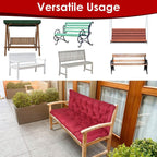 2-3 Seater Swing Cushion Replacement Swing Beach Pads with Backrest 8-Tie Straps