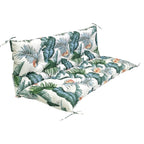 2-3 Seater Swing Cushion Replacement Swing Beach Pads with Backrest 8-Tie Straps
