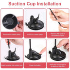 2 Cat Wand Toys with Suction Cup Double Head Interactive Cat Feather Toy