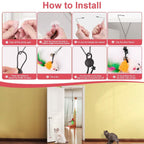 2 Cat Wand Toys with Suction Cup Double Head Interactive Cat Feather Toy