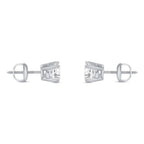 2 Ct Round Lab Created Grown Diamond Earrings 950 Platinum E/VVS Basket Screw