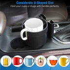2-in-1 Car Cup Holder with Phone Holder Adjustable Base