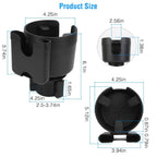 2-in-1 Car Cup Holder with Phone Holder Adjustable Base