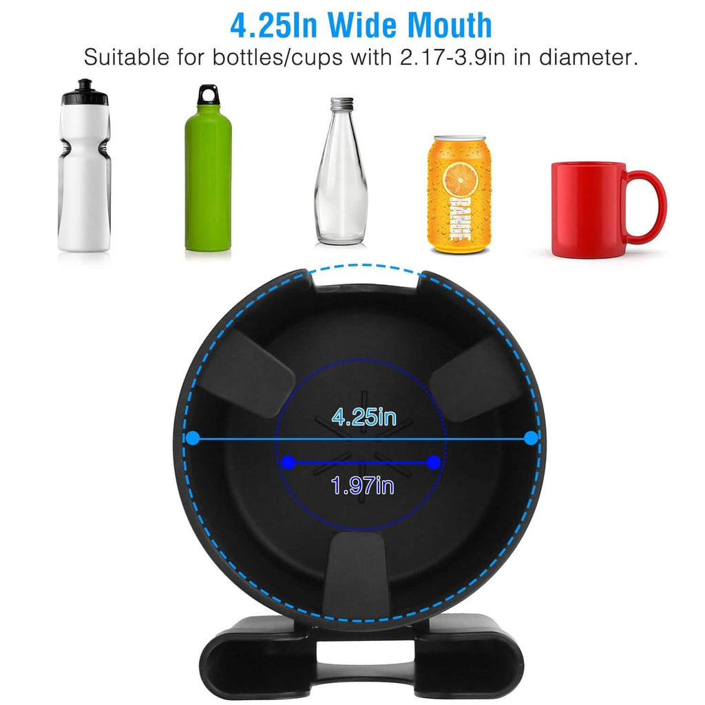 2-in-1 Car Cup Holder with Phone Holder Adjustable Base