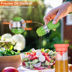 2-in-1 Glass Olive Oil Dispenser with Silicone Dropper