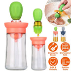 2-in-1 Glass Olive Oil Dispenser with Silicone Dropper