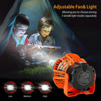 2-in-1 Portable Camping Lantern Electric Fan
