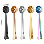 2-in-1 Stainless Steel Coffee Spoon and Sealing Clip