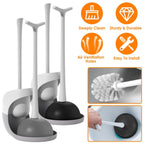 2-in-1 Toilet Plunger and Brush Combo Set with Ventilated Holder