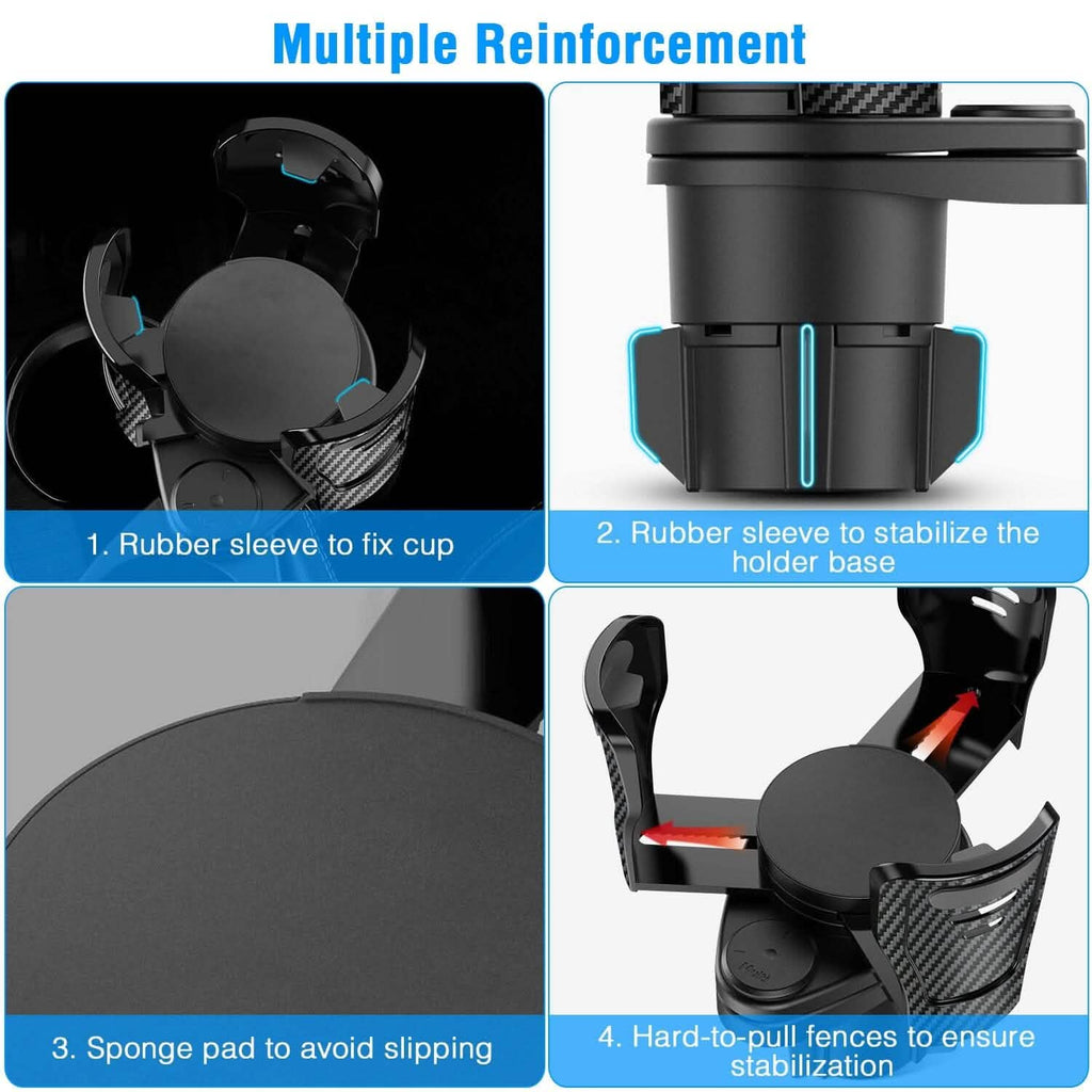 2-in-1 Universal Car Cup Mount Holder with Adjustable Base