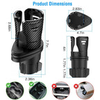 2-in-1 Universal Car Cup Mount Holder with Adjustable Base