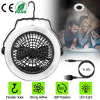 2-in-1 Outdoor Battery/USB Operated Portable Camping LED Fan