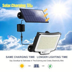 2-Pack: 228 LED Outdoor Split Solar Wall Lights