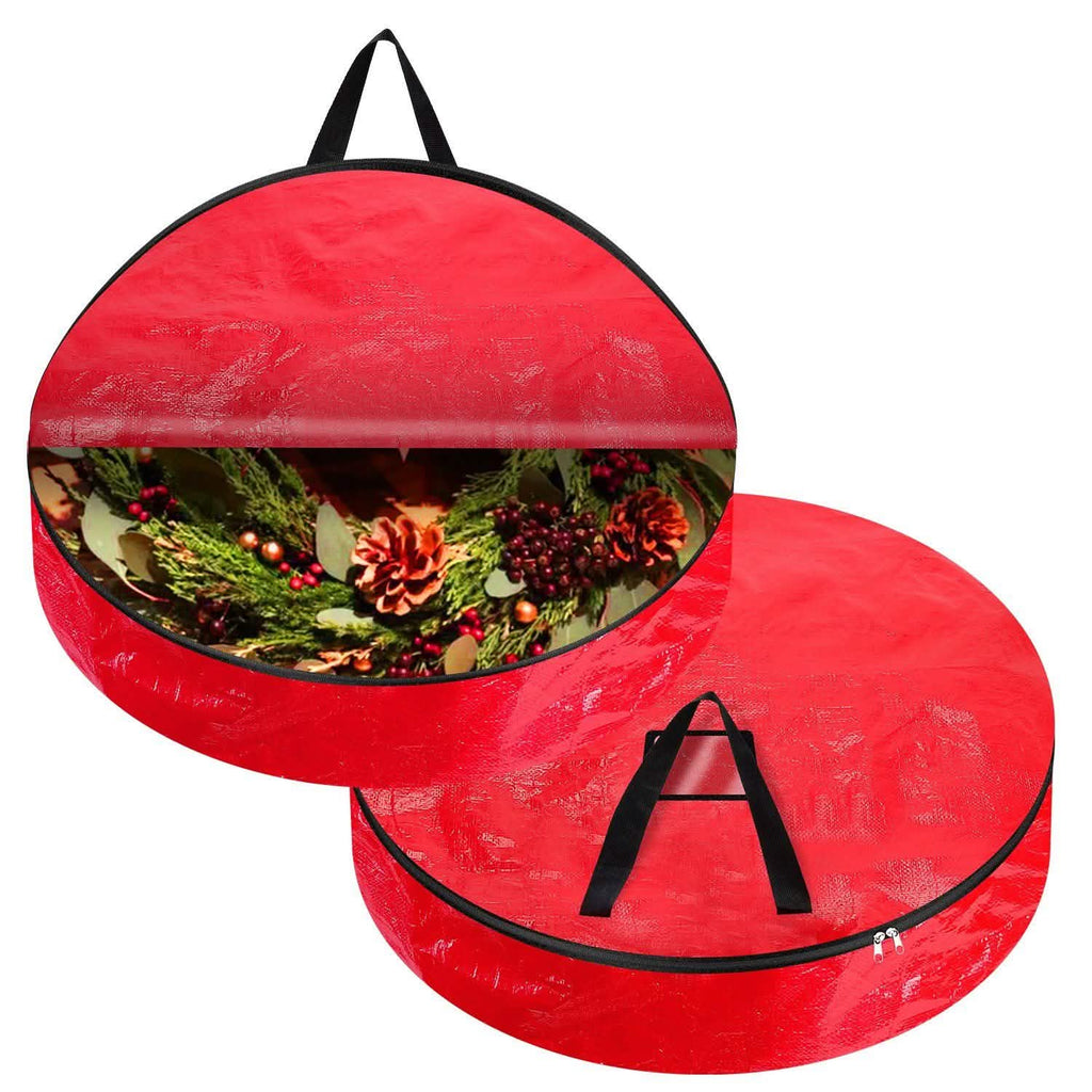 2-Pack: 30" Christmas Wreath Storage Bag 88L