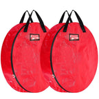 2-Pack: 30" Christmas Wreath Storage Bag 88L