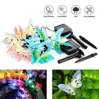2-Pack: 3.8M Solar String Butterfly Lights
