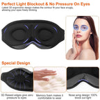 2-Pack: 3D Contoured Cup Light Blockout Sleeping Mask
