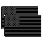 2-Pack: 3X5 Ft. All Black American Flag