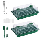 2-Pack: 40 Cell Seed Starting Tray Plant Grow Light with 4 Adjustable Brightness