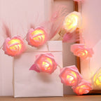 2-Pack: 40 LEDs Rose Flower String Lights