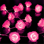 2-Pack: 40 LEDs Rose Flower String Lights