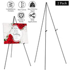 2-Pack: 61" Collapsible A Frame Tripod Easel Iron Alloy Drawing Stand
