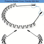 2-Pack: Black Wavy Metal Headband