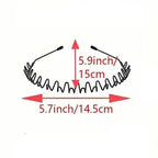 2-Pack: Black Wavy Metal Headband