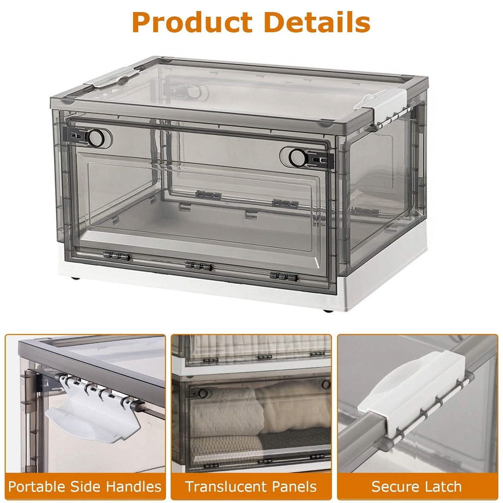 2-Pack: Foldable Storage Bins Collapsible Storage Box Organizer