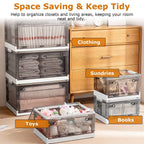 2-Pack: Foldable Storage Bins Collapsible Storage Box Organizer