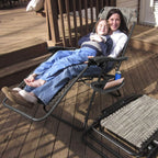 2-Pack: Foldable Zero Gravity Lounge Chair with Dual Side Tray