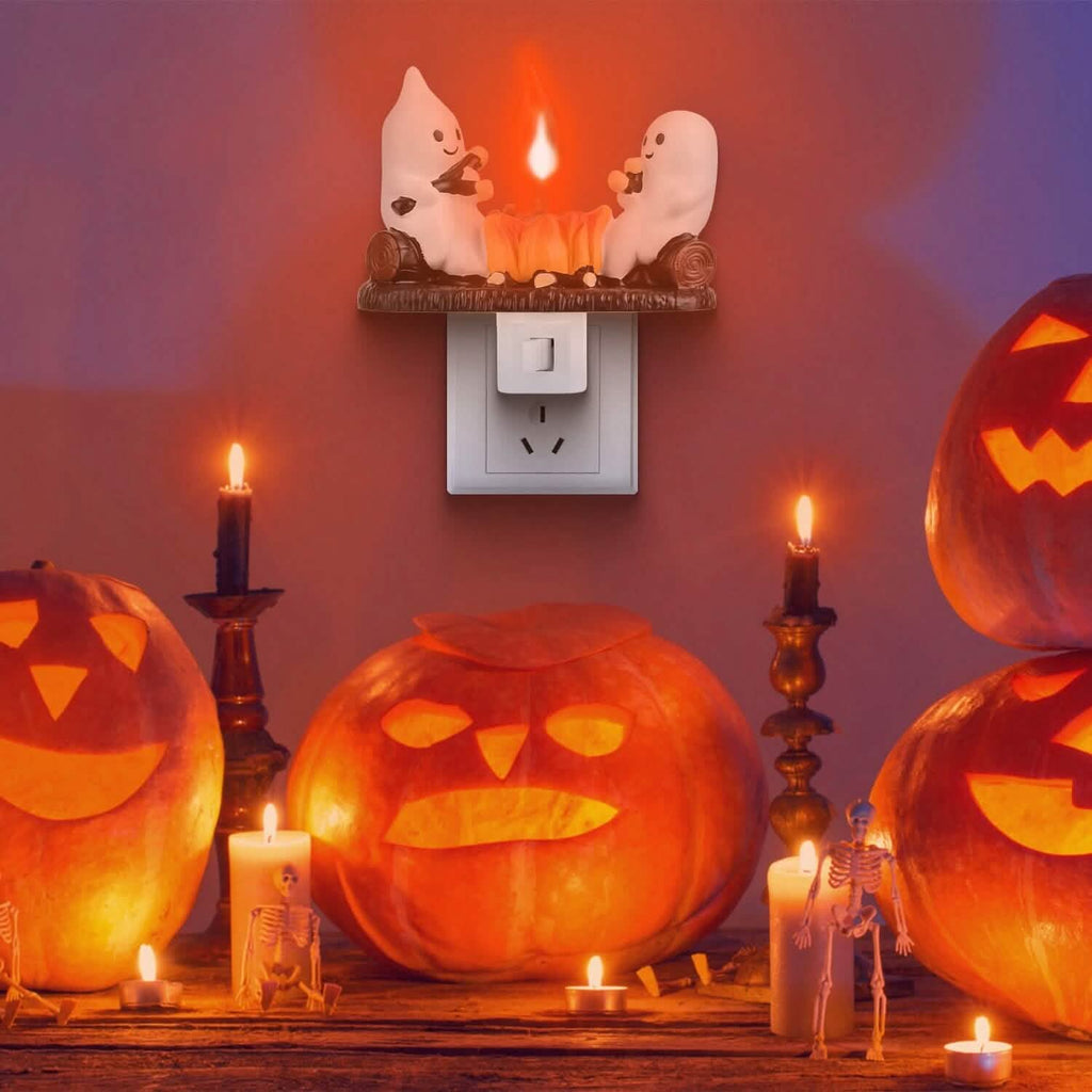 2-Pack: Ghost Campfire Flickering Flame Night