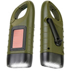 2-Pack: Hand Crank Solar Powered Flashlight