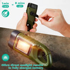 2-Pack: Hand Crank Solar Powered Flashlight