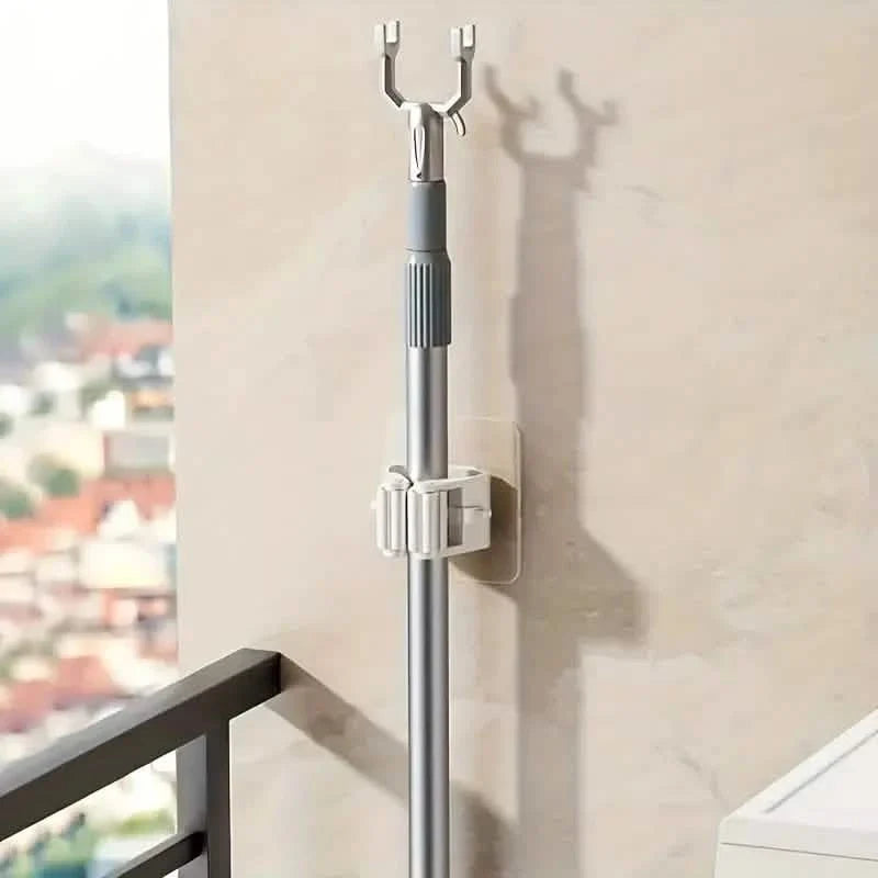 2-Pack: Hanging Mop Storage Rack with Buckle