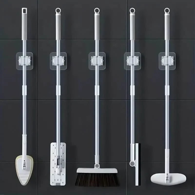 2-Pack: Hanging Mop Storage Rack with Buckle
